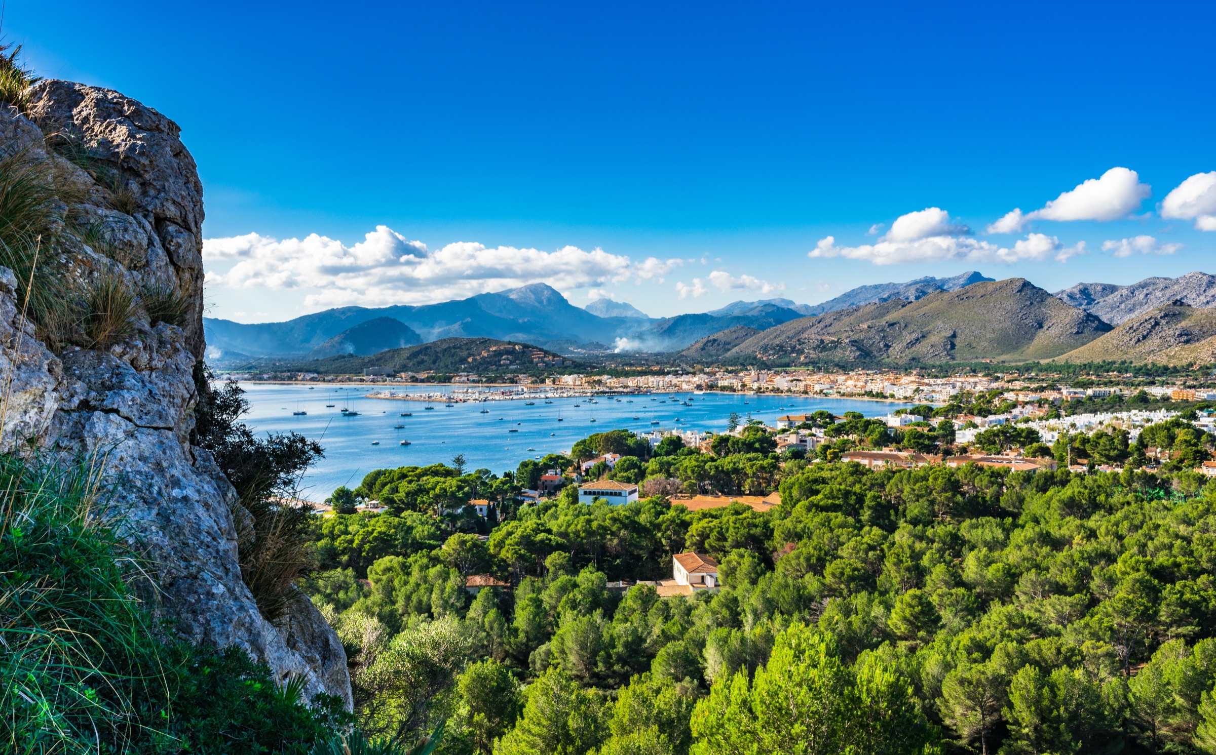 The Bay of Pollença from the hills